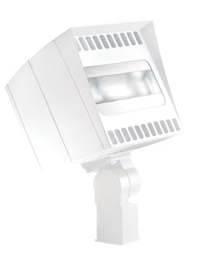RAB CANVAS78SFYW/PCS2 78W Slipfitter Mount LED Canvas Floodlight, 277V Swivel Photocell, 3000K (Warm), 6533 Lumens, 82 CRI, 6H x 4V Reflector, Standard Operation, White Finish