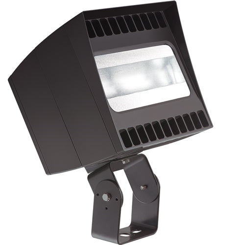 RAB CANVAS78TN/PC2 78W Trunnion Mount LED Canvas Floodlight, 277V Button Photocell, 4000K (Neutral), 6828 Lumens, 82 CRI, 6H x 4V Reflector, Standard Operation, Bronze Finish