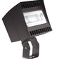 RAB CANVAS78TY/PCS 78W Trunnion Mount LED Canvas Floodlight, 120V Swivel Photocell, 3000K (Warm), 6533 Lumens, 82 CRI, 6H x 4V Reflector, Standard Operation, Bronze Finish