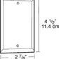RAB CR1 Blank Rectangular Cover, Silver Gray