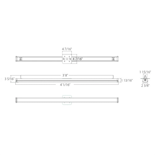 RAB Lighting CS4 Field Adjustable LED Strip light, 2748-5487 lumens, 3500/4000/5000K Color, White