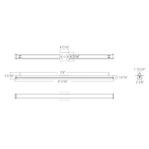 RAB Lighting CS4 Field Adjustable LED Strip light, 2748-5487 lumens, 3500/4000/5000K Color, White