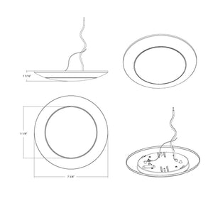 RAB Lighting DISK34-6 LED Surface 6" Round Light, 2700 - 5000K Color, White Finish
