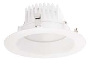 RAB DLED4R8YN 8W 4 inch LED Retrofit Downlight, 3500K, 535 Lumens, 85 CRI, Without Baffle, White Finish
