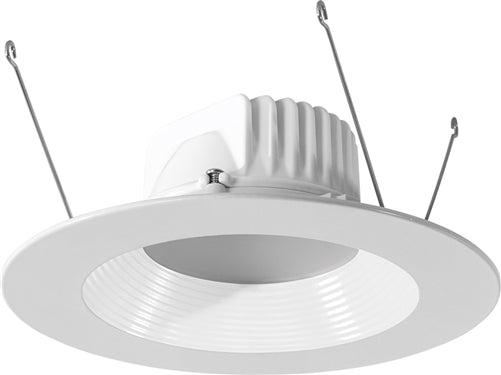 RAB DLED5R8YY/BAF 8W 5 inch LED Retrofit Downlight, 2700K, 523 Lumens, 84 CRI, With Baffle, White Finish