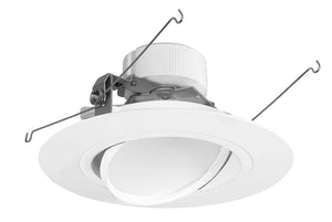 RAB DLED6AR14YN 14W 6" LED Round Retrofit Downlight, Adjustable Head, 3500K Color Temperature