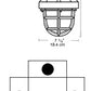 RAB EB124T 300W Explosionproof Bracket with Die Cast Guard, 8 Hub Count, 1/2" H Hub Size, Silver Gray Finish
