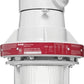 RAB EX124 300W Explosionproof Ceiling Fixture with Die Cast Guard, 4 Hub Count, 1/2" H Hub Size, Silver Gray Finish