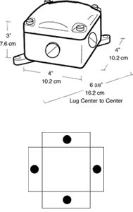 RAB EXB Junction Box 1/2" H Hub Size, Compatible with Explosionproof Fixture