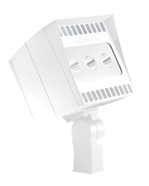 RAB EZLED78SFB44W/PC 78W Slipfitter  Mount LED Spotlight, 5000K (Cool), 6525 Lumens, 68 CRI, 120V Button Photocell, 4H x 4V Beam Distribution, White Finish