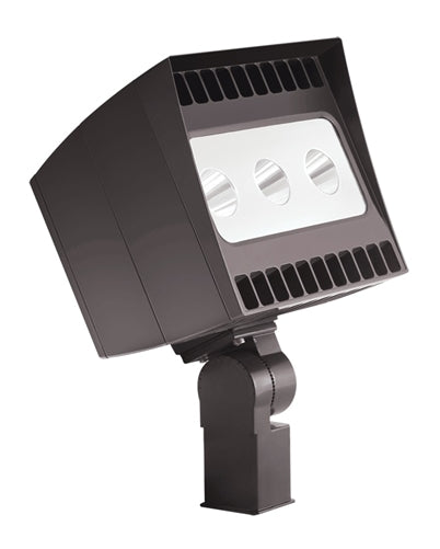 RAB EZLED78SFY/PCS2 78W Slipfitter  Mount LED Spotlight, 3000K (Warm), 5466 Lumens, 80 CRI, 277V Button Photocell, 3H x 3V Beam Distribution, Bronze Finish