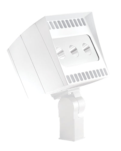RAB EZLED78SFYW/PCS2 78W Slipfitter  Mount LED Spotlight, 3000K (Warm), 5466 Lumens, 80 CRI, 277V Button Photocell, 3H x 3V Beam Distribution, White Finish