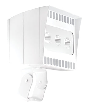 RAB EZLED78TNW/PC 78W Trunnion Mount LED Spotlight, 4000K (Neutral), 4630 Lumens, 82 CRI, 120V Button Photocell, 3H x 3V Beam Distribution, White Finish