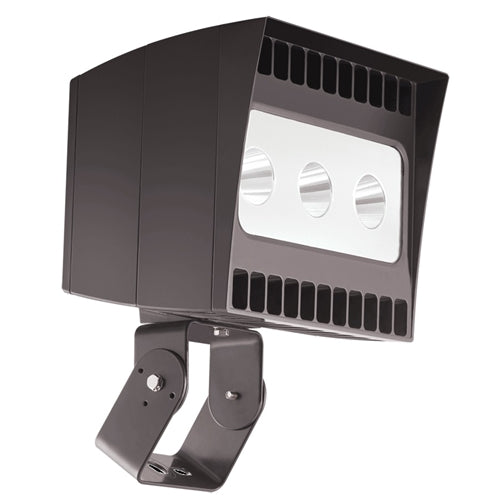 RAB EZLED78TY 78W Trunnion Mount LED Spotlight, 3000K (Warm), 5466 Lumens, 80 CRI, 3H x 3V Beam Distribution, Bronze Finish