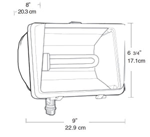RAB FF42QT/PCS 42W Compact Fluorescent Future Flood, 120V Swivel Photocell, 3200 Lumens, Bronze Finish