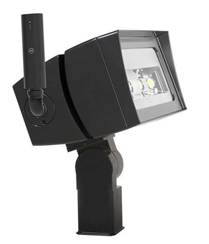 RAB FFLED120SFN/D10/LC 120W LED Floodlight, Slipfitter Mount, No Photocell, 4000K (Neutral), 16149 Lumens, 75 CRI, 120-277V, 7H x 6V Beam Distribution, Dimmable, DLC Premium Listed, Standard Operation, Bronze Finish