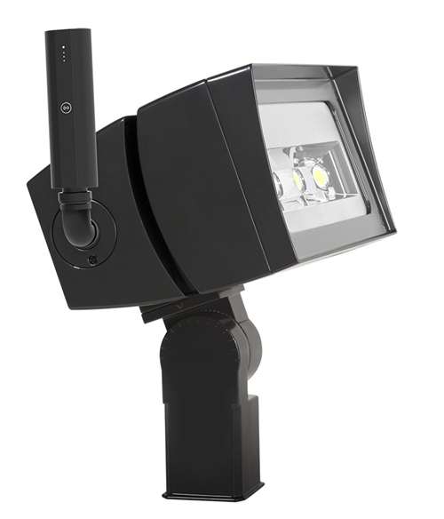 RAB FFLED120SFY/D10/LC 120W LED Floodlight, Slipfitter Mount, No Photocell, 3000K (Warm), 15838 Lumens, 72 CRI, 120-277V, 7H x 6V Beam Distribution, Dimmable, DLC Premium Listed, Standard Operation, Bronze Finish