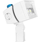 RAB FFLED120SFYW/D10/PCT 120W LED Floodlight, Slipfitter Mount, 120-277V Twistlock Photocell, 3000K (Warm), 15838 Lumens, 72 CRI, 120-277V, 7H x 6V Beam Distribution, Dimmable, DLC Premium Listed, Standard Operation, White Finish