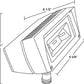 RAB FFLED18 Floodlight 22W LED Lamp, 5100K Cool White Bronze Finish