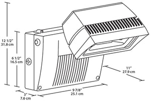 RAB FFLED18/EC 18W LED Floodlight with Battery Backup with Cold Start, 5000K (Cool), 120-277V, Bronze Finish