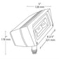 RAB FFLED18/PCU Floodlight 18W LED Floodlight, Swivel Arm, 5000K Cool White Bronze Finish with 120V Button Photocell