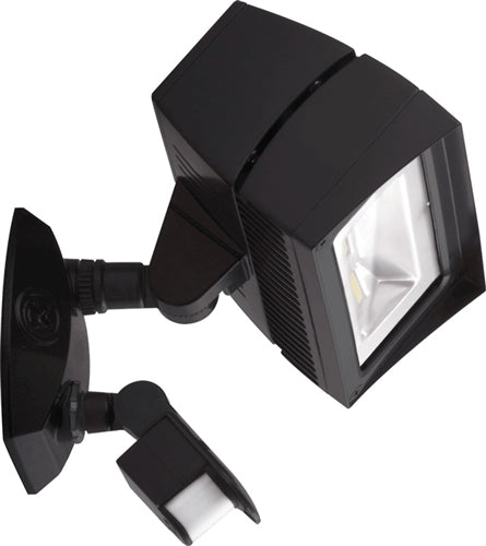 RAB FFLED18NMS LED LFLOOD 18W with Mini Sensor, 4000K Color Temperature, Bronze Finish