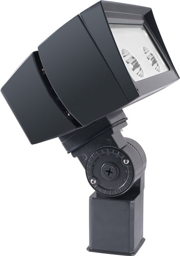 RAB FFLED26SFB44/PC 26W Slipfitter Mount LED Floodlight, 120V Button Photocell, 5000K (Cool), 2865 Lumens, 64 CRI, 4H x 4V Beam Distribution, Standard Operation, Bronze Finish