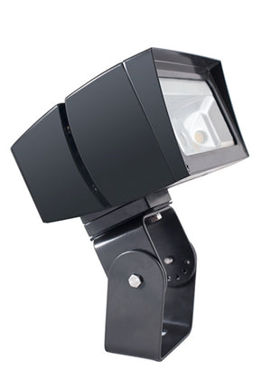 RAB FFLED39TY/PC2 39W Trunnion Mount LED Floodlight, 277V Button Photocell, 3000K (Warm), 3644 Lumens, 82 CRI, 7H x 6V Beam Distribution, Standard Operation, Bronze Finish