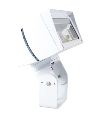 RAB FFLED39TYW/PC2 39W Trunnion Mount LED Floodlight, 277V Button Photocell, 3000K (Warm), 3644 Lumens, 82 CRI, 7H x 6V Beam Distribution, Standard Operation, White Finish