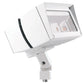 RAB FFLED39W/PC 39W Arm Mount LED Floodlight, 120V Button Photocell, 5000K (Cool), 4596 Lumens, 65 CRI, 7H x 6V Beam Distribution, Standard Operation, White Finish