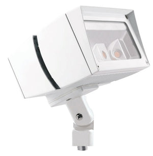 RAB FFLED39W/PCS 39W Arm Mount LED Floodlight, 120V Swivel Photocell, 5000K (Cool), 4596 Lumens, 65 CRI, 7H x 6V Beam Distribution, Standard Operation, White Finish
