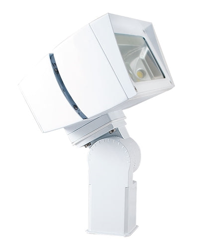 RAB FFLED52SFNW/PC2 52W Slipfitter Mount LED Floodlight, 277V Button Photocell, 4000K (Neutral), 4536 Lumens, 82 CRI, 277V, 7H x 6V Beam Distribution, Standard Operation, White Finish