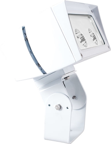 RAB FFLED52TB55W/PC2 52W Trunnion Mount LED Floodlight, 277V Button Photocell, 5000K (Cool), 5112 Lumens, 64 CRI, 277V, 5H x 5V Beam Distribution, Standard Operation, White Finish