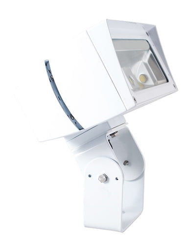 RAB FFLED52TYW/PC2 52W Trunnion Mount LED Floodlight, 277V Button Photocell, 3000K (Warm), 4342 Lumens, 80 CRI, 277V, 7H x 6V Beam Distribution, Standard Operation, White Finish