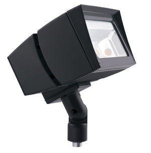 RAB FFLED80N/PCS2 80W Arm Mount LED Floodlight, 277V Swivel Photocell, 4000K (Neutral), 9157 Lumens, 72 CRI, 208-277V, 7H x 6V Beam Distribution, Standard Operation, Not DLC Listed, Bronze Finish