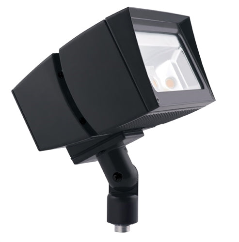 RAB FFLED80NB44/D10/PCS2 80W Arm Mount LED Floodlight, 277V Swivel Photocell, 4000K (Neutral), 7986 Lumens, 72 CRI, 208-277V, 4H x 4V Beam Distribution, Dimmable Operation, DLC Listed, Bronze Finish