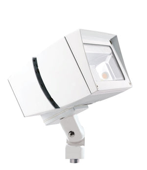 RAB FFLED80NB44W 80W Arm Mount LED Floodlight, No Photocell, 4000K (Neutral), 7986 Lumens, 72 CRI, 120-277V, 4H x 4V Beam Distribution, Standard Operation, Not DLC Listed, White Finish