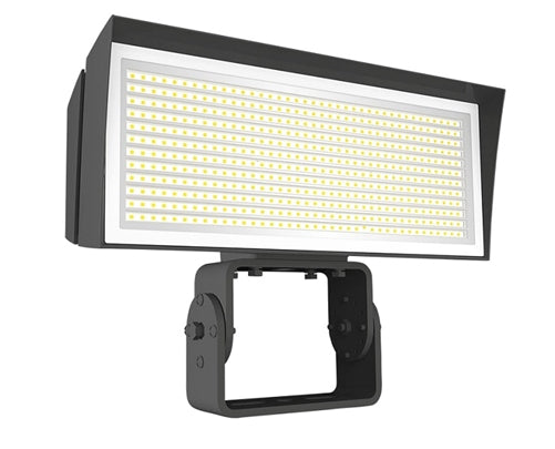 RAB FFLEDLT 180W LED Floodlight, 4000K/5000K Selectable Color Temperature, 18739-38662 Lumens, Trunnion Mount, 120-277V, 0-10V Dimming, Bronze