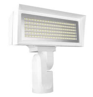 RAB FFLEDMSFW/PCU 52W Slipfitter Mount LED Floodlight, 4000/5000K, 8138-10813 Lumens, 82 CRI, Standard Operation, 120-277V Button Photocell, White