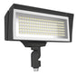 RAB FFLEDMY 52W Knuckle Mount LED Floodlight, 4000K/5000K, Field Adjustable 80W/52W, 120-277V, Bronze