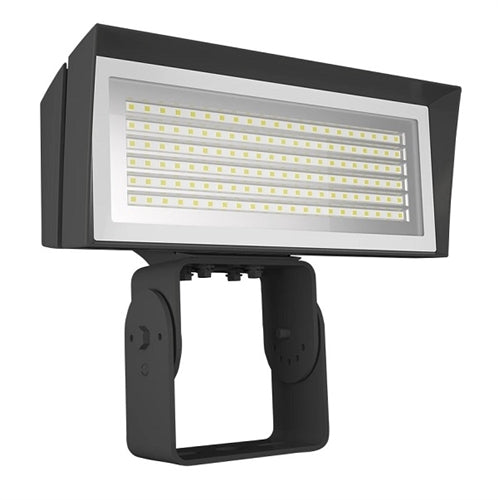 RAB FFLEDMYT/PCU 52W Trunnion Mount LED Floodlight, 3000K (Warm), 7467/9758 Lumens, 82 CRI, 7H x 6V Beam Distribution, Standard Operation, Bronze Finish