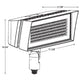 RAB FFLEDMYW 52W Knuckle Mount LED Floodlight, 4000K/5000K, Field Adjustable 80W/52W, 120-277V, White
