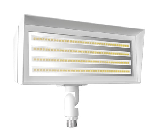 RAB FFLEDSW/PCU Knuckle Mount LED Floodlight, 4000K/5000K, 2615-6243 Lumens, 82 CRI, White Finish with Photocell