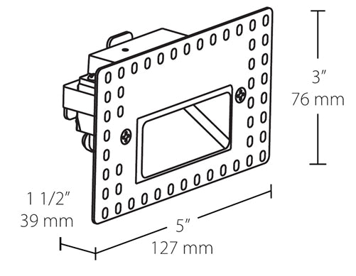 RAB FSLEDH3N/120/TL 3W LED Steplight Recessed, 4000K (Neutral), 39 Lumens, 83 CRI, 120V, Horizontal Model, Trimless, Bronze Finish