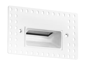 RAB FSLEDH3YS/120/TL 3W LED Steplight Recessed, 3000K (Warm), 57 Lumens, 82 CRI, 120V, Horizontal Model, Trimless, Silver Finish