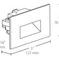 RAB FSLEDH3YY/120 3W LED Steplight Recessed, 2700K (Residential Warm), 34 Lumens, 79 CRI, 120V, Horizontal Model, Bronze Finish