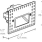 RAB FSLEDH3YY/120/TL 3W LED Steplight Recessed, 2700K (Residential Warm), 34 Lumens, 79 CRI, 120V, Horizontal Model, Trimless, Bronze Finish