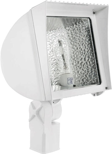 RAB FXF64SFQTW/PC2 64W Slipfitter Mount Compact Fluorescent Floodlight, Button Photocell 277V, 4800 Lumens, White Finish