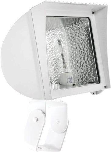 RAB FXF64TQTW/PC2 64W Trunnion Mount Compact Fluorescent Floodlight, Button Photocell 277V, 4800 Lumens, White Finish
