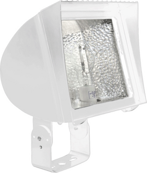 RAB FXL250TQTW/PC2 FlexFlood XL Flood Light Trunnion Mount 250W High Pressure Sodium Lamp 120V-277V White Color with 277V Photocontrol